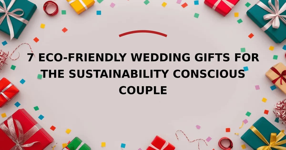 7 Eco-Friendly Wedding Gifts for the Sustainability Conscious Couple